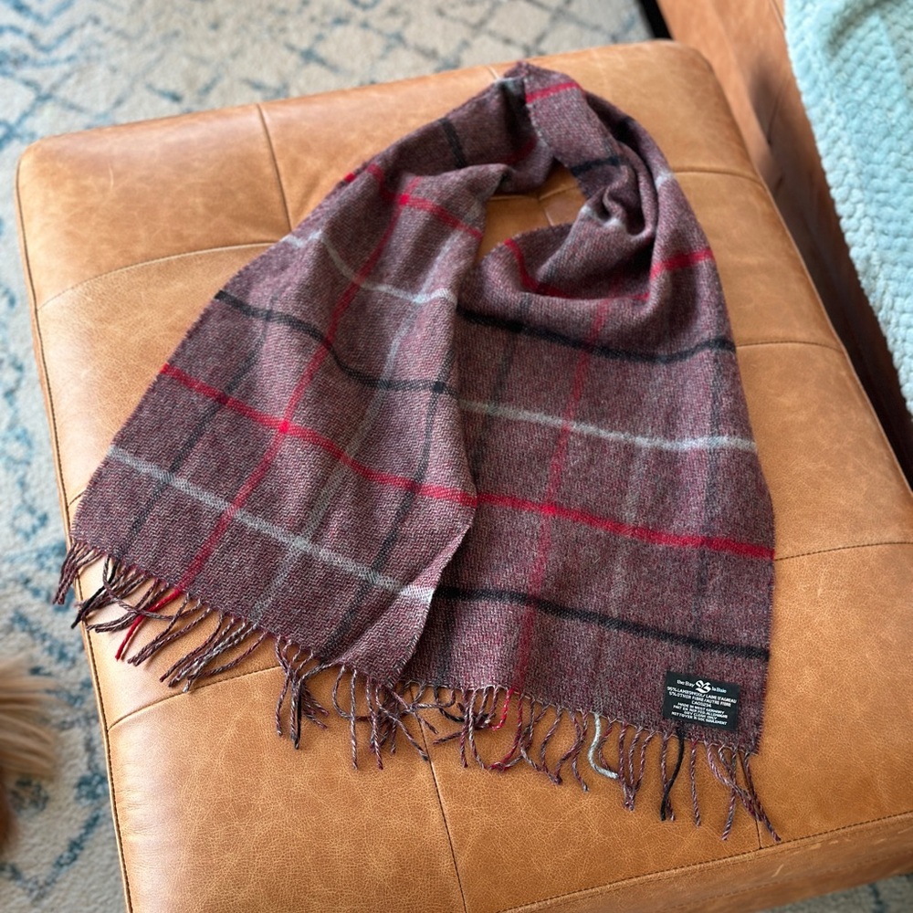“The Bay” Lambswool Plaid Scarf - Hardly Worn - Unisex
